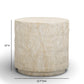 Roxanne Faux Travertine Indoor/Outdoor Concrete Side Table - Image 5