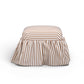 Gertrude Performance Linen Skirted Ottoman - Brown - Image 4