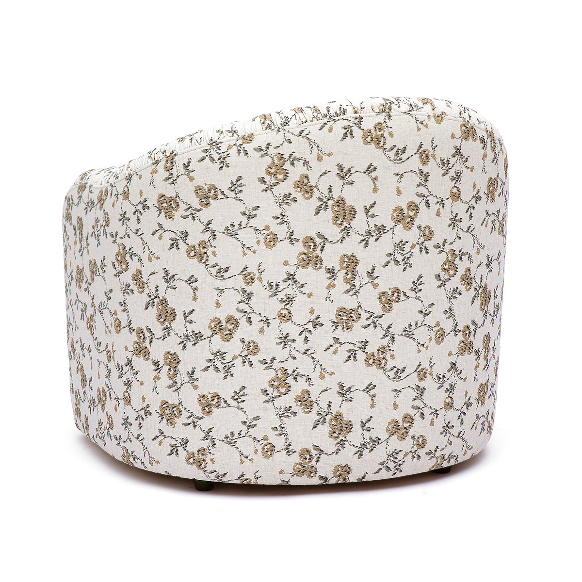 Pamela Tasseled Lounge Accent Chair - Natural Floral Print - Image 4