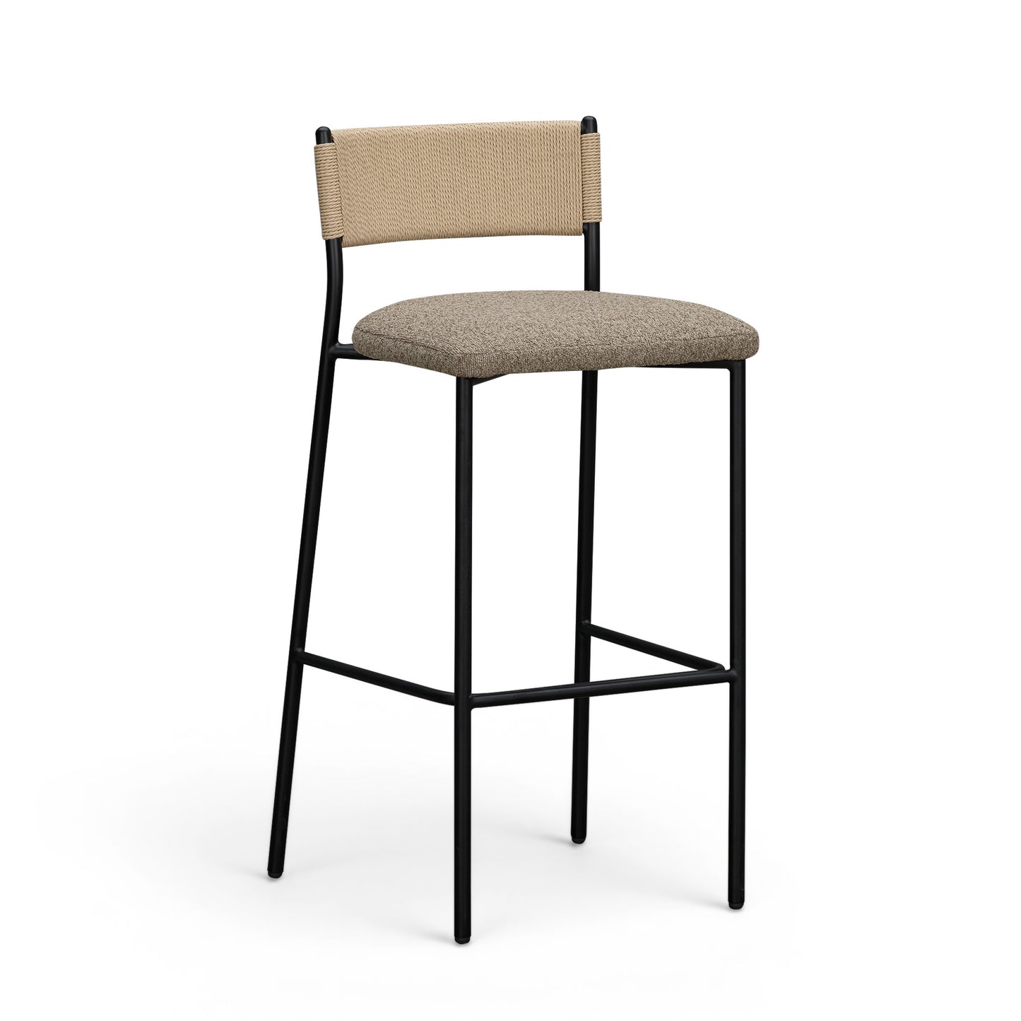 Celine Boucle Bar And Counter Stool - Brown / Bar Height - Image 1