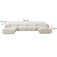 Zenith 8-Piece Contract-Grade Upcycled Fabric Modular U-Sectional - Cream - Image 8