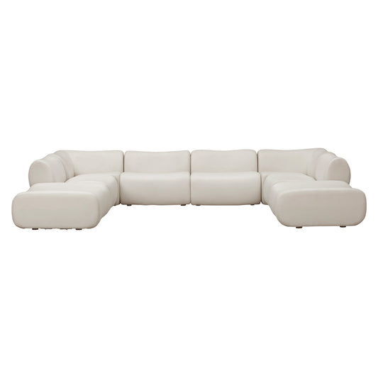 Zenith 8-Piece Contract-Grade Upcycled Fabric Modular U-Sectional - Image 1