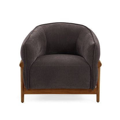 Piedmont Upcycled Contract-Grade Chenille Accent Chair - Grey - Image 2