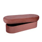 Andrea Performance Velvet Storage Bench (31"-50") - Salmon / 50" - Image 5