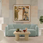 Travie 78" Modular Loveseat - Sea Blue - Image 2