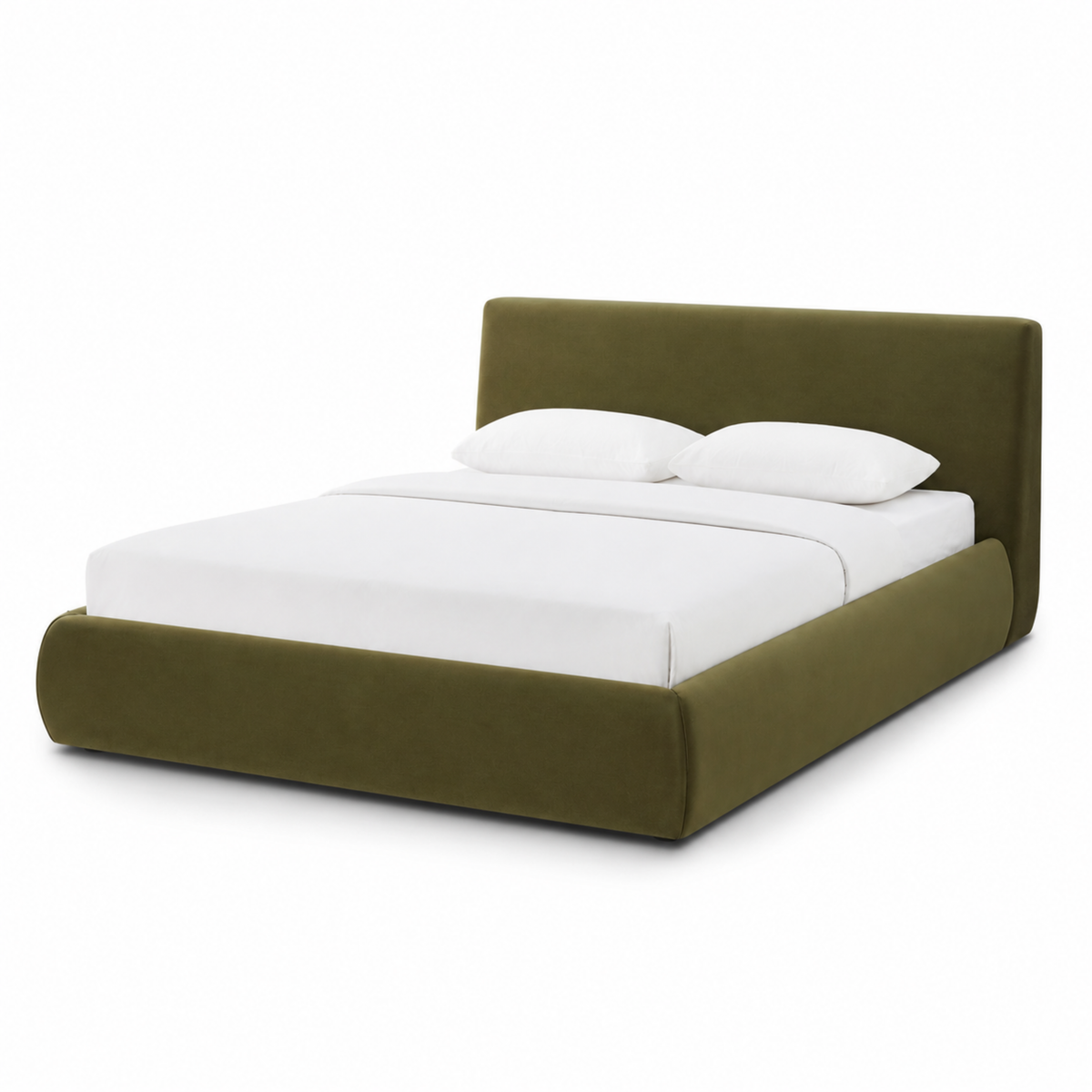 Isla Upholstered Bed - Green / Queen - Image 2