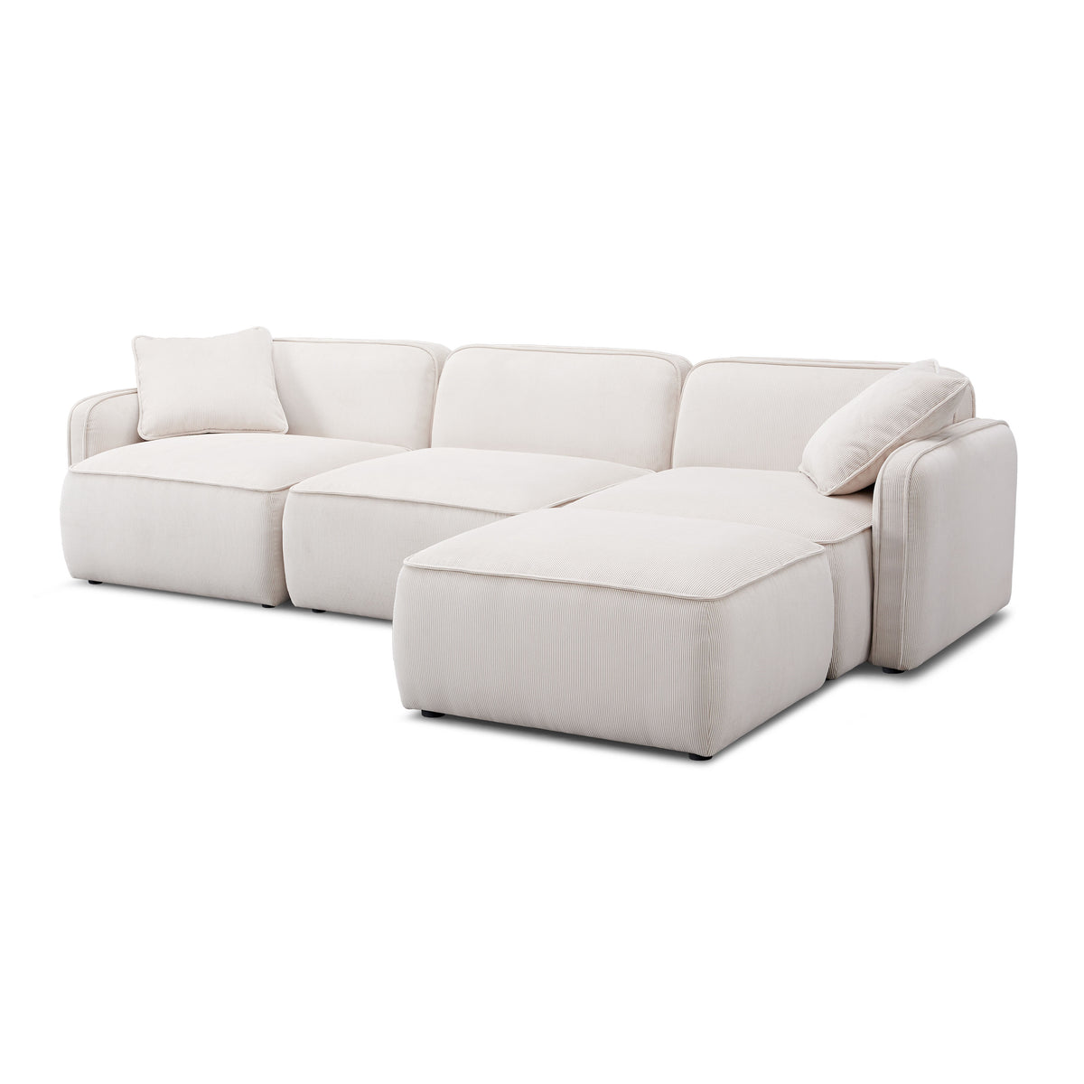 Travie 4-Piece Modular Sectional - White Sand - Image 5