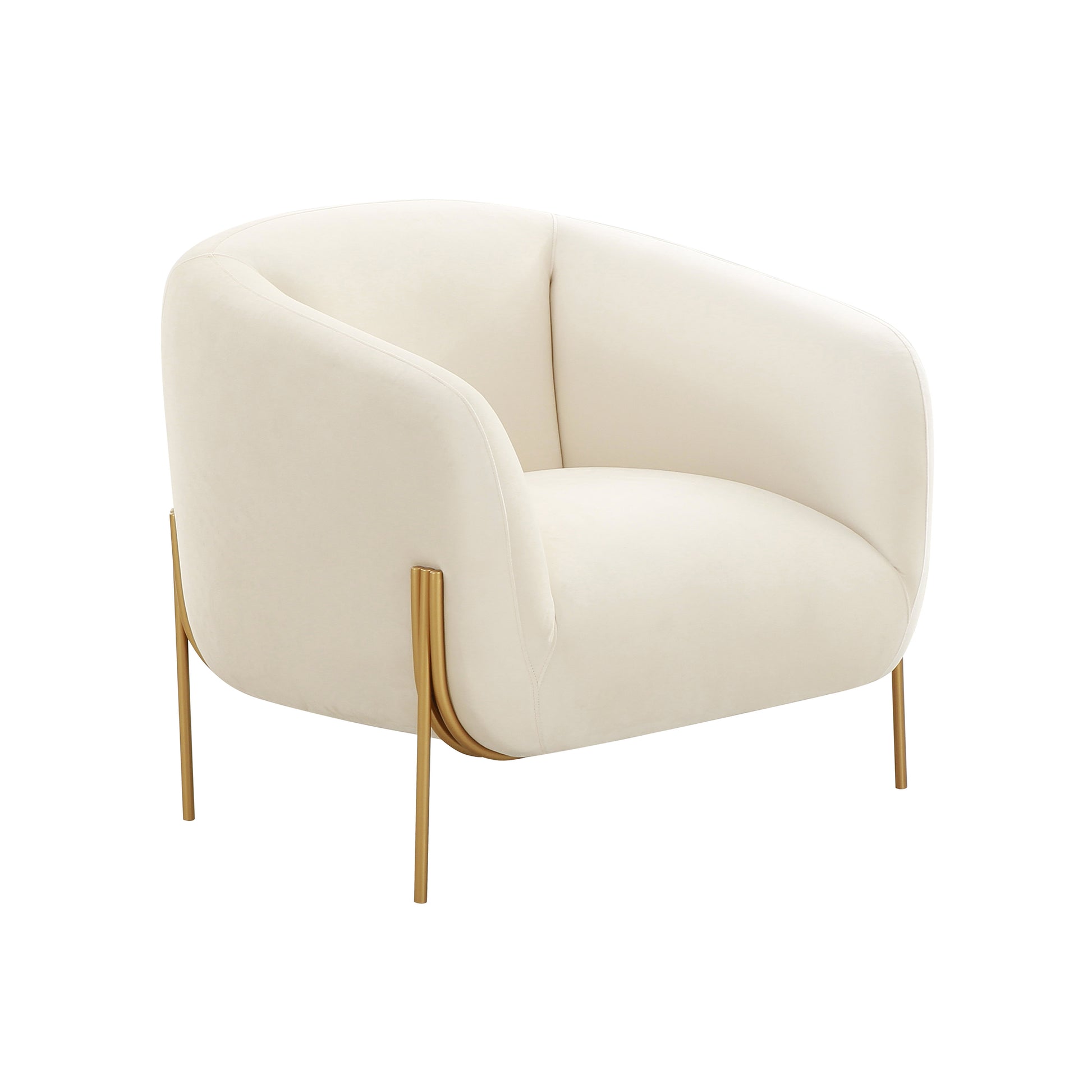 Kandra Accent Chair by Inspire Me! Home Decor - Cream - Image 1