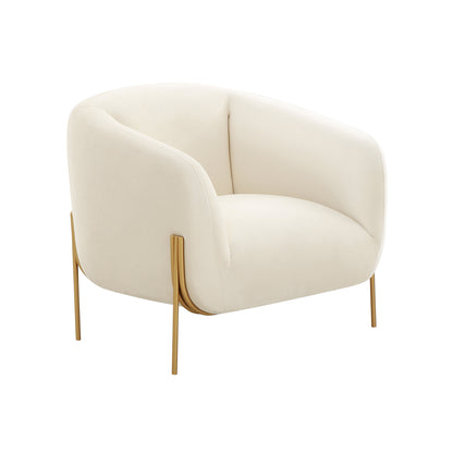 Kandra Accent Chair by Inspire Me! Home Decor - Cream - Image 1