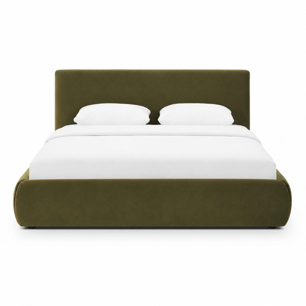 Isla Upholstered Bed - Green / Queen - Image 1