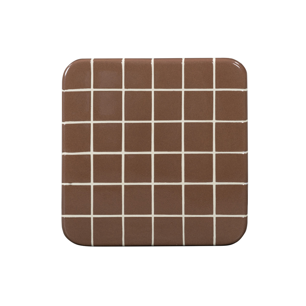 Tatiana Square Concrete Indoor/Outdoor Side Table - Terracotta - Image 3