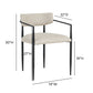 Forte Cream Linen Forged Iron Dining Chair - Image 7