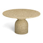 Cynthia 54" Concrete Indoor/Outdoor Dining Table - Light Emperador Marble - Image 3