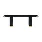 Chelsea Oak Wood Rectangular Dining Table (79"-96") - Black / 96" - Image 3