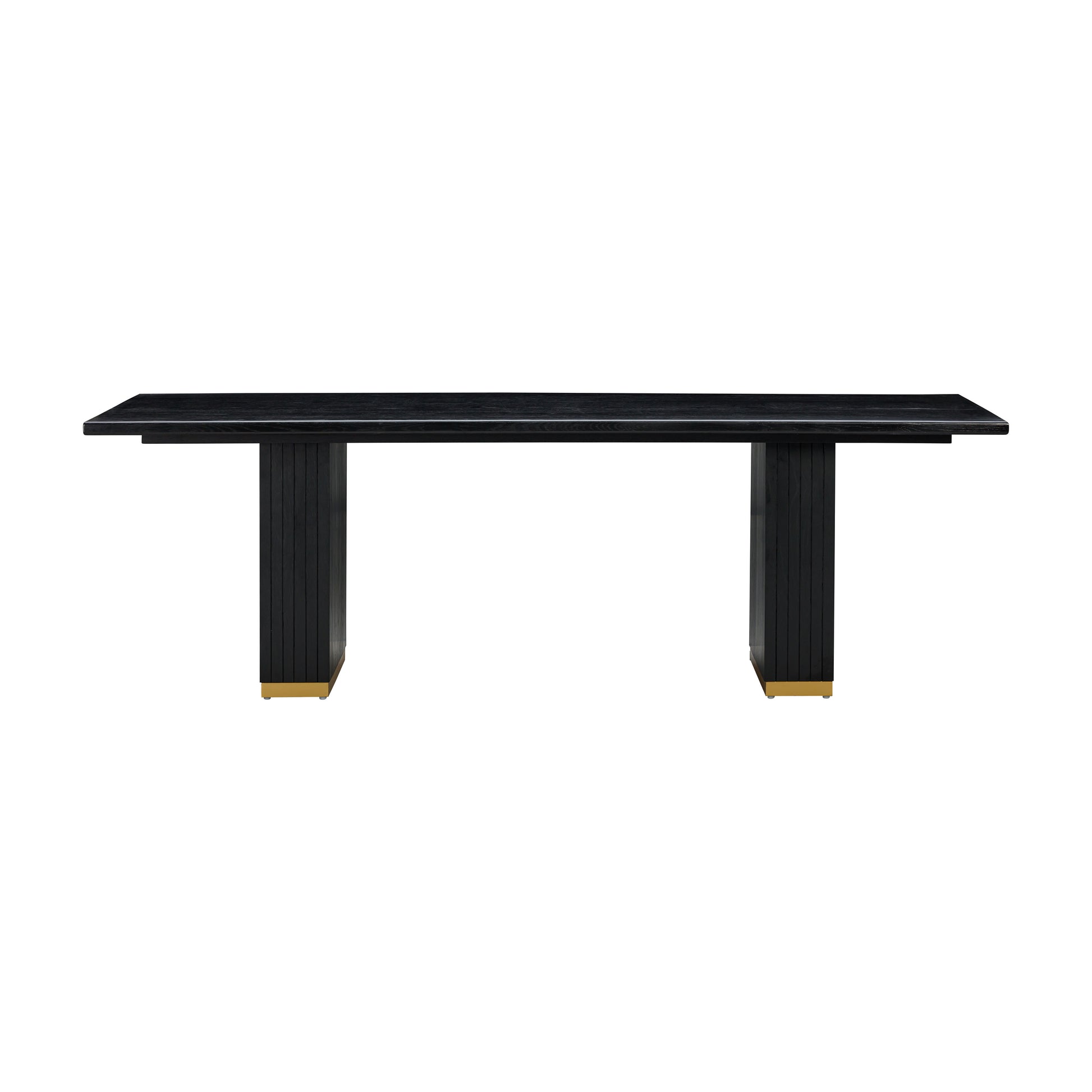 Chelsea Oak Wood Rectangular Dining Table (79"-96") - Black / 96" - Image 3