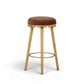 Oodle Bronze Performance Vegan Mohair Natural Bar Stool - Image 2