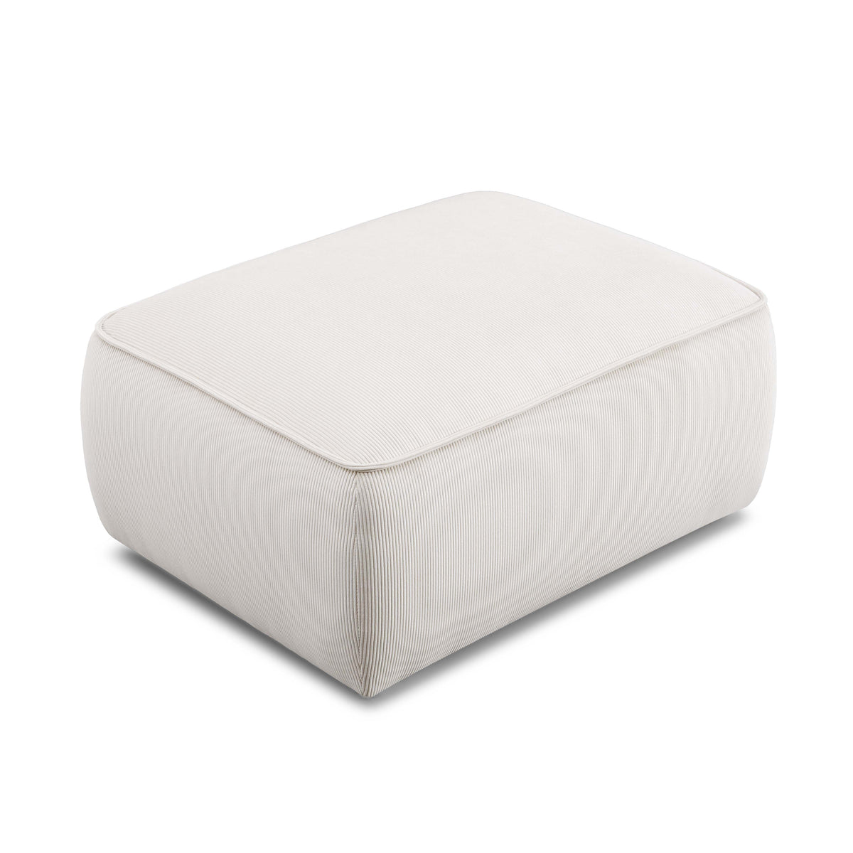 Travie Ottoman - White Sand - Image 3