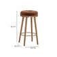 Oodle Bronze Performance Vegan Mohair Light Walnut Bar Stool - Image 6