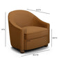 Cettie Performance Velvet Accent Chair - Cognac - Image 7