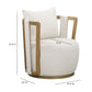 Paolo Cream Upcycled Basketweave Fabric Outdoor Accent Chair - Image 7