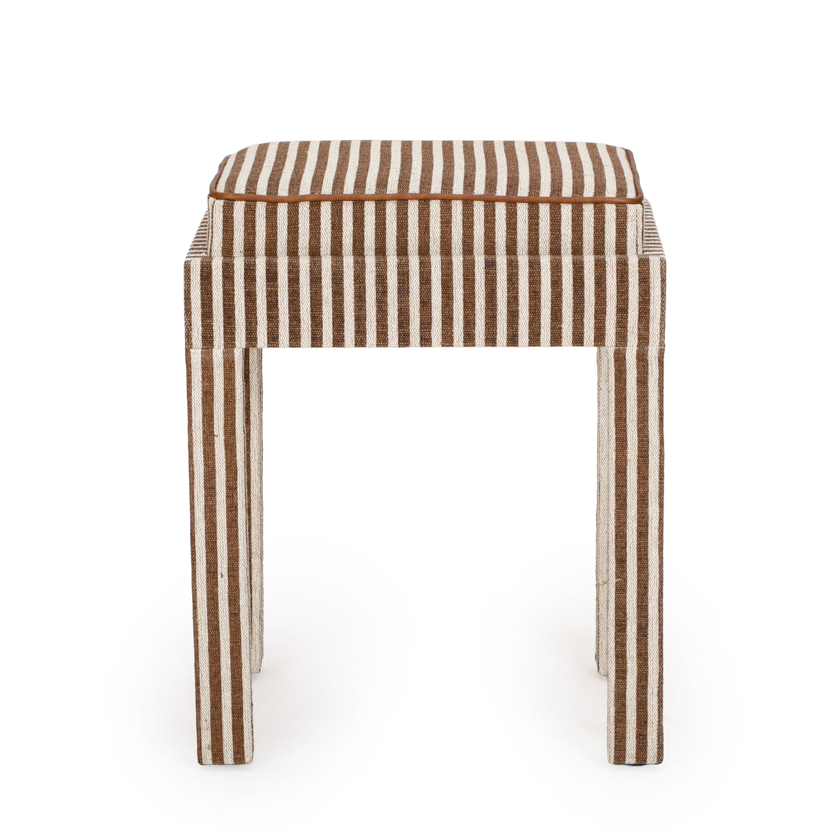 Kora Cotton Jute Contract-Grade Accent Stool - Brown - Image 3