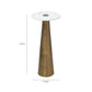 Clement Antique Brass Side Table with White Marble - 10" - Image 4