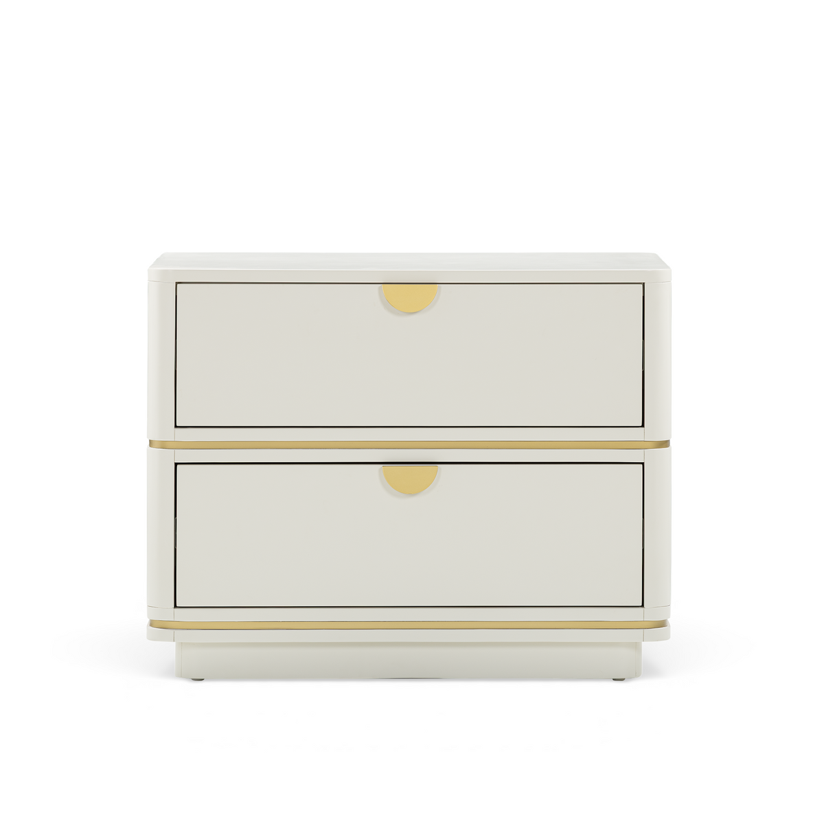Julieta 28" 2-Drawer Nightstand - Cream - Image 1