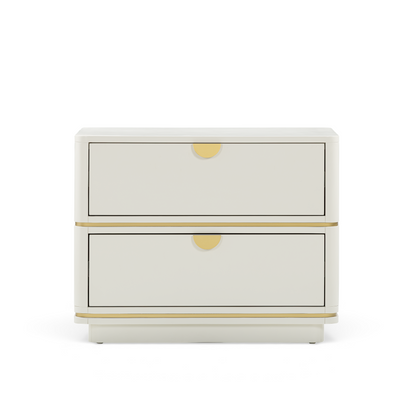 Julieta 28" 2-Drawer Nightstand - Cream - Image 1