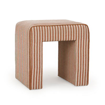 Byron Square Cotton Jute Ottoman - Image 1