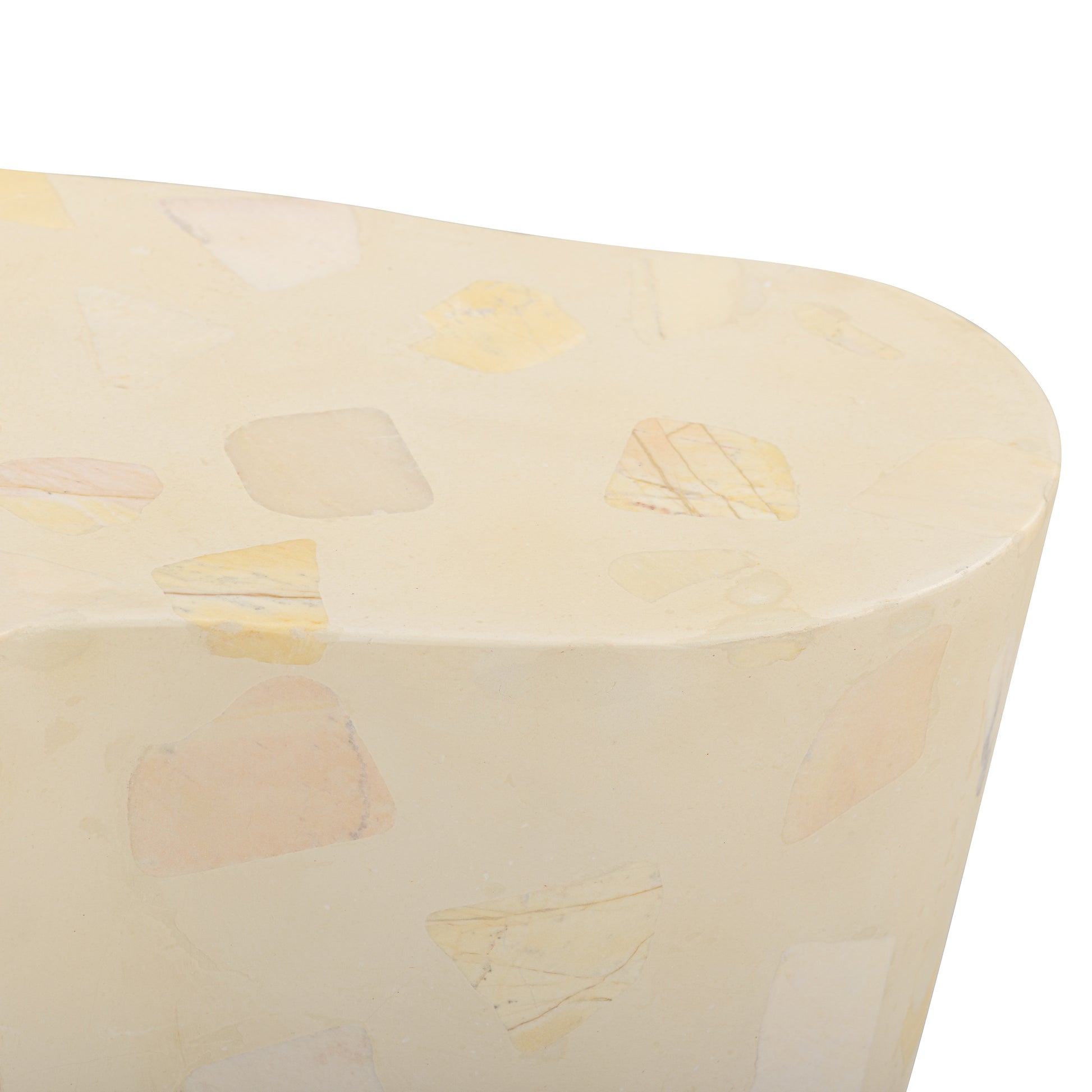 Slab Faux Terrazzo Indoor/Outdoor Side Table - Butternut - Image 5