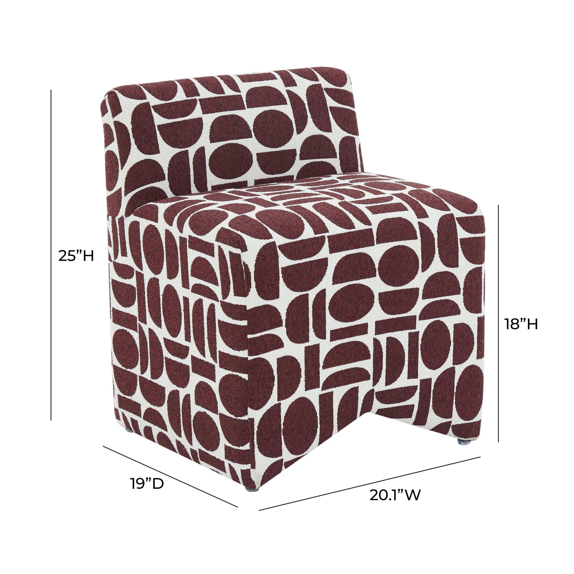 Pippa Accent Stool - Merlot - Image 6