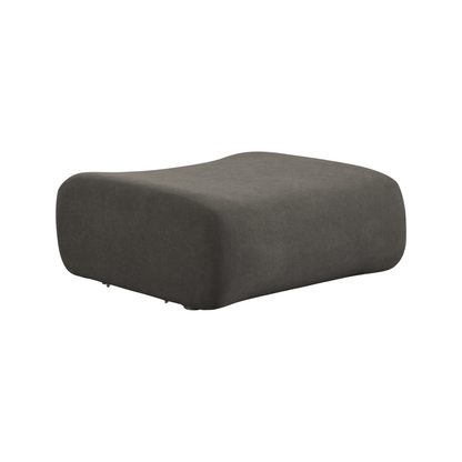 Zenith Contract-Grade Upcycled Fabric Ottoman - Grey - Image 1
