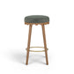 Oodle Green Performance Vegan Mohair Light Walnut Bar Stool - Image 3