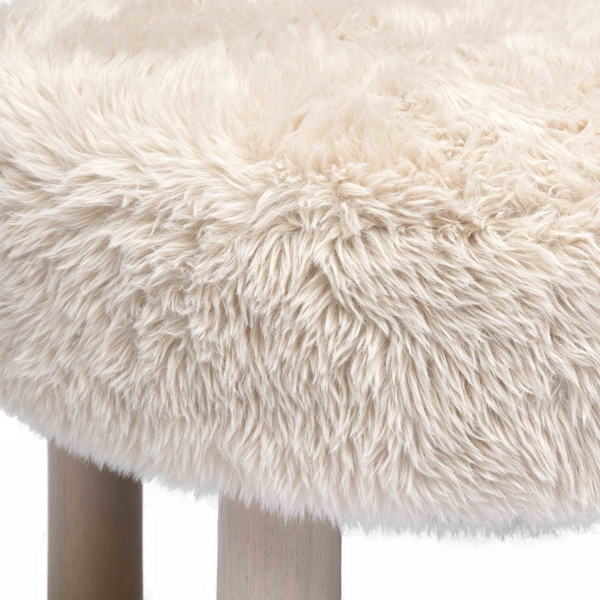Carmel Contract-Grade Vegan Shearling Accent Chair - Natural - Image 5