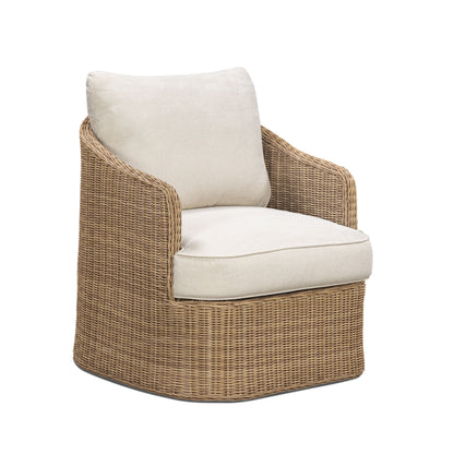 Axel Boucle Outdoor Accent Chair - Cream - Image 1