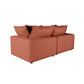 Cali 80" Modular Loveseat - Rust - Image 5