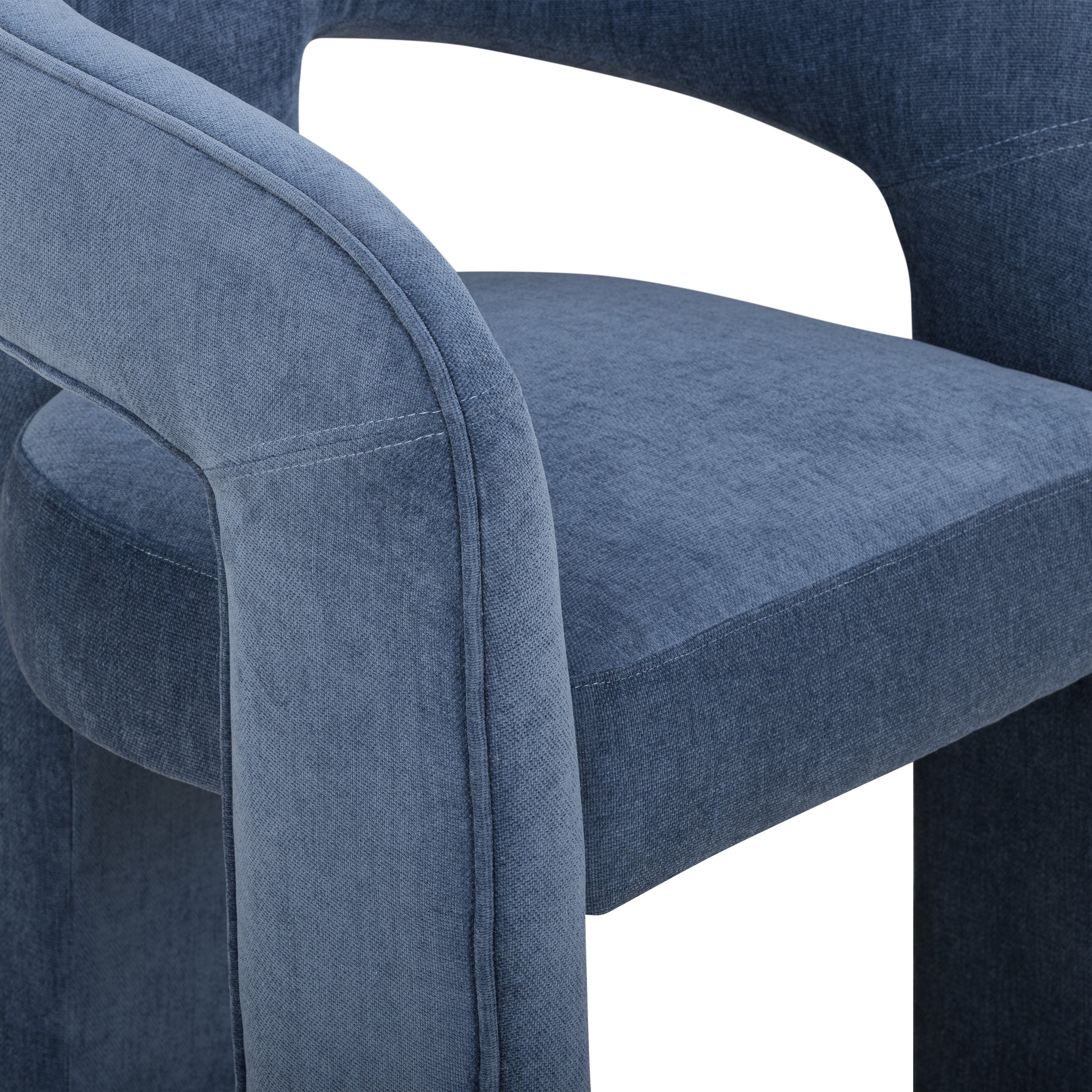 Malone Denim Blue Performance Fabric Dining Chair - Image 3