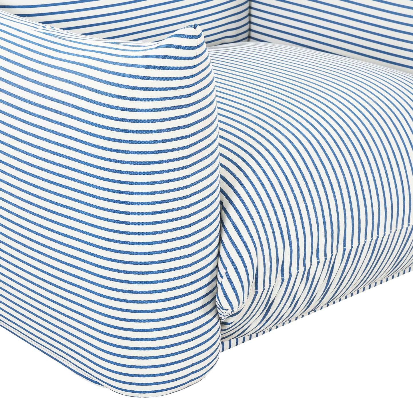 Saint Tropez Stuffed Indoor/Outdoor Armchair - Blue - Image 5