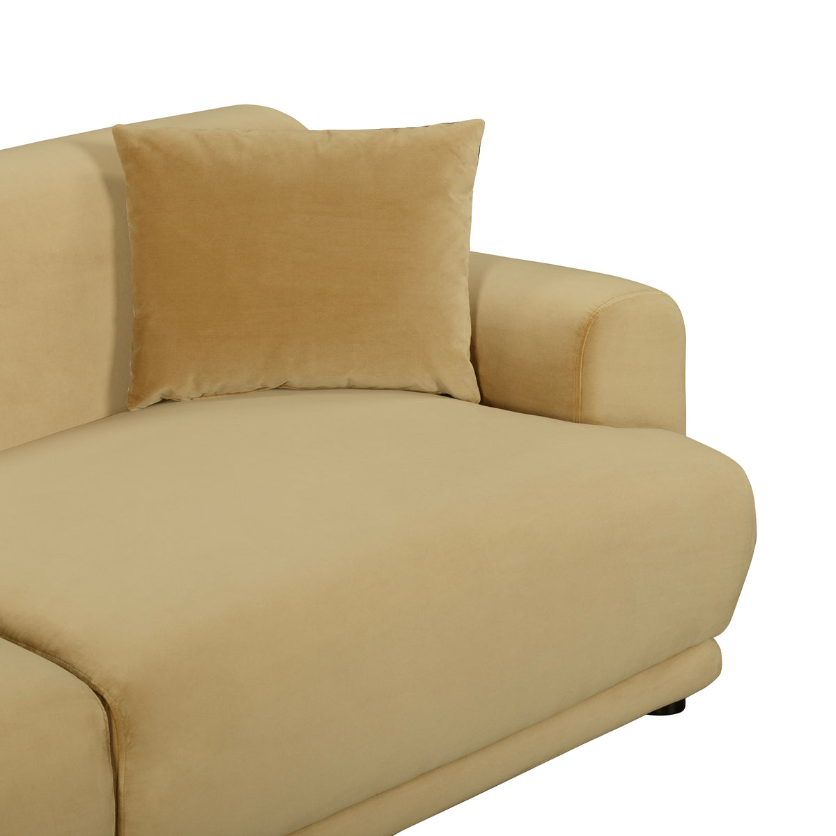Louise 91" Performance Velvet Sofa - Camel - Image 3