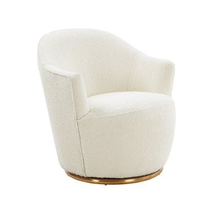 Skyla Swivel Accent Chair - Cream - Image 1