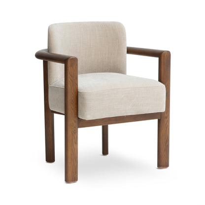 Irma Textured Performance Velvet Dining Chair - Taupe - Image 1