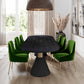 Beatrix Performance Velvet Dining Chair - Green - Image 2