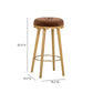 Oodle Bronze Performance Vegan Mohair Natural Bar Stool - Image 6