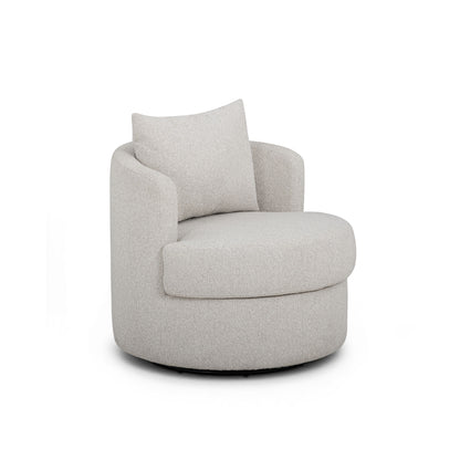 Silvi Performance Boucle Swivel Accent Chair - Off-White - Image 1