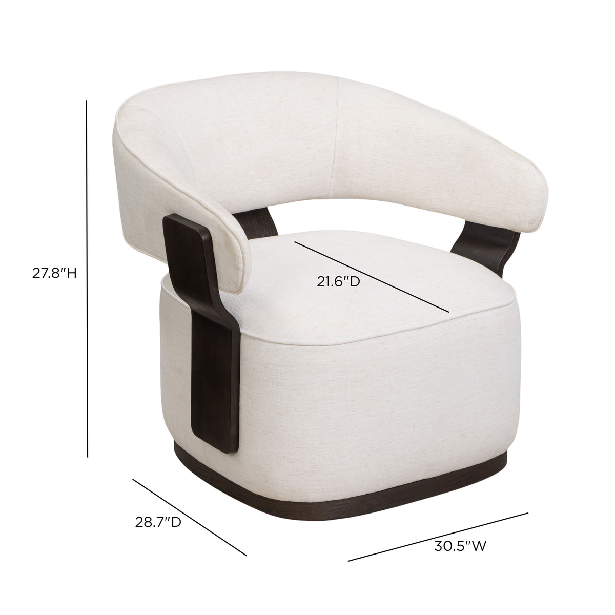 Madison Performance Swivel Accent Chair - Chalk - Image 8