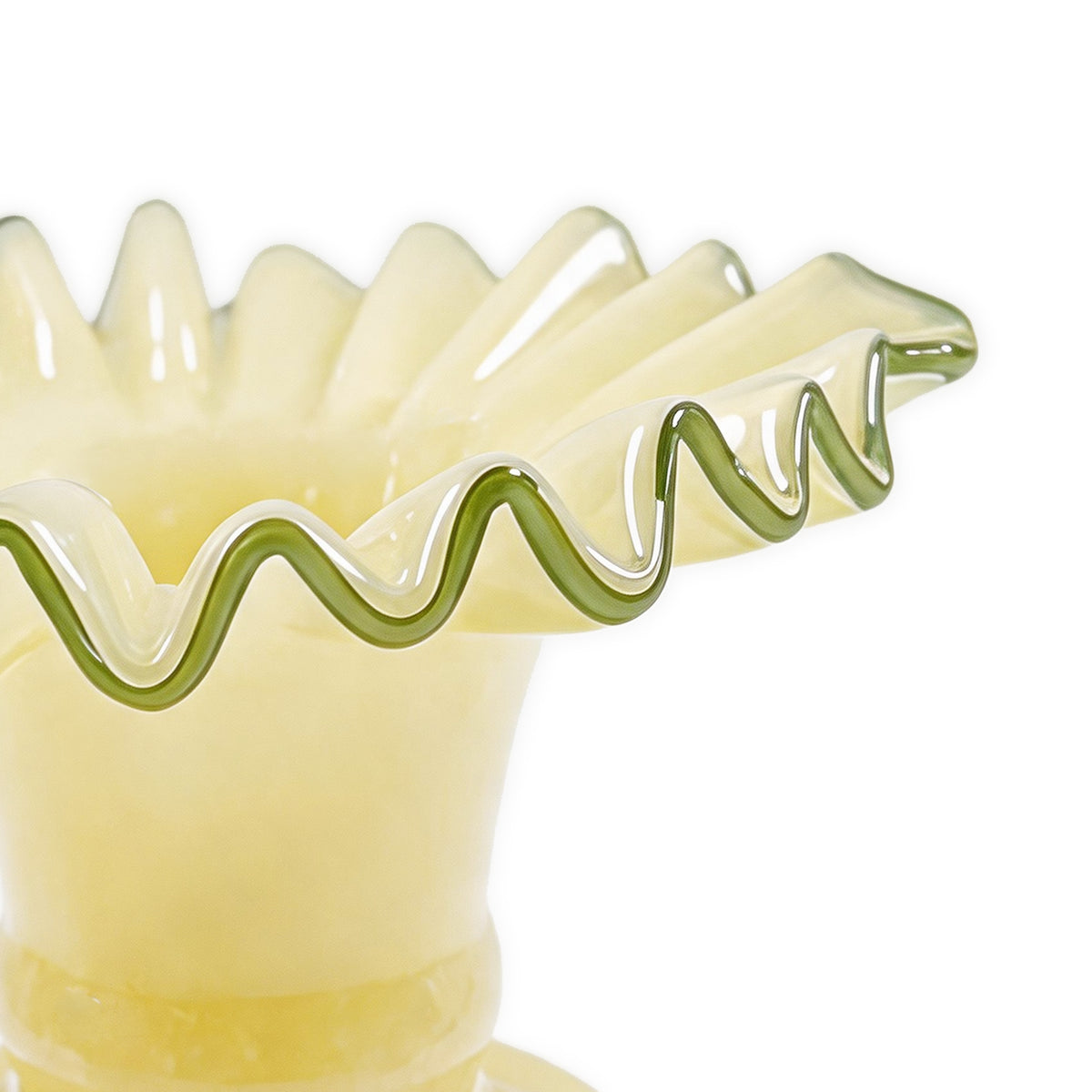 Gourd Yellow Glass Vase - Image 2