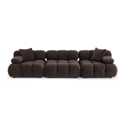Calliope 118" Modular Sofa - Dark Brown - Image 1