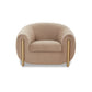 Lina Cafe Au Lait Performance Velvet Accent Chair - Image 1