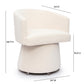 Kristen Rolling Desk Chair - Cream - Image 6