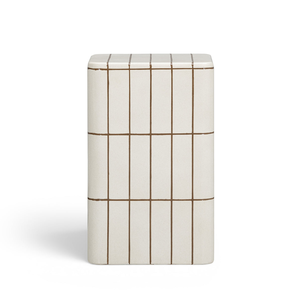 Tatiana Square Concrete Indoor/Outdoor Side Table - Ecru - Image 2